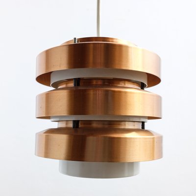 Copper Pendant Lamps from VEB Metalldrücker Halle, 1970s, Set of 2-YGX-1166326