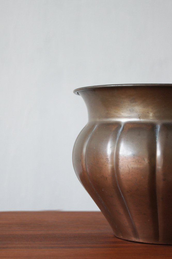 Copper Plant Pot by Eugen Zint, 1940s