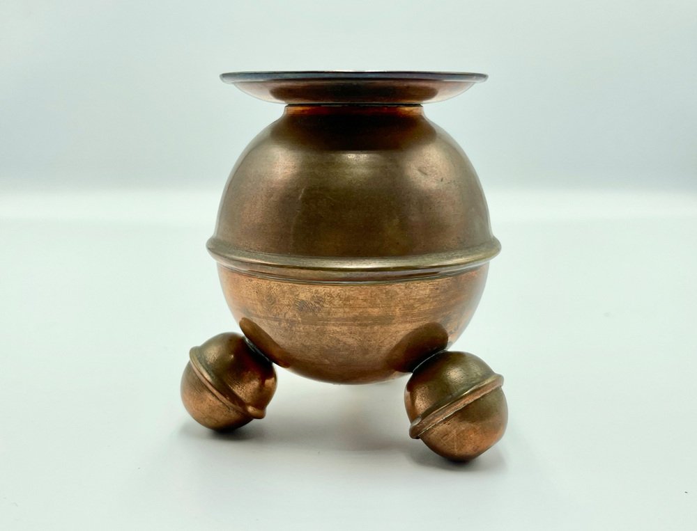 Copper Sphere Candleholder from Gusum Bruk, 1920s