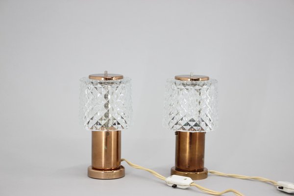 Copper Table Lamps by Kamenický Šeno, Czechoslovakia, 1970s, Set of 2-TZ-1186617