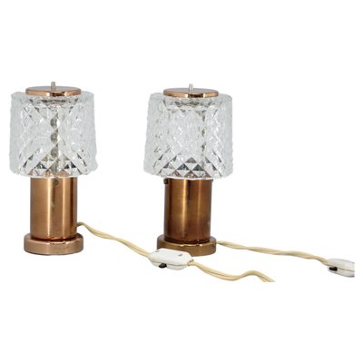 Copper Table Lamps by Kamenický Šeno, Czechoslovakia, 1970s, Set of 2-TZ-1186617