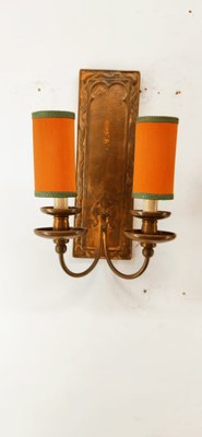 Coppered Brass Wall Sconce with small fans-QLH-1347945