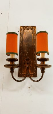 Coppered Brass Wall Sconce with small fans-QLH-1347945