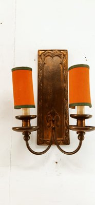 Coppered Brass Wall Sconce with small fans-QLH-1347945