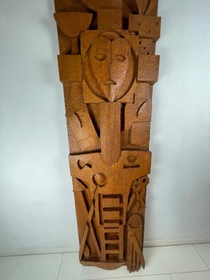 Cor Trillen, Arma Christi, Religious Art, 1960s, Wooden Carving-WQJ-1186482