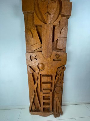 Cor Trillen, Arma Christi, Religious Art, 1960s, Wooden Carving-WQJ-1186482