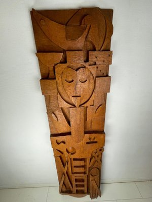 Cor Trillen, Arma Christi, Religious Art, 1960s, Wooden Carving-WQJ-1186482