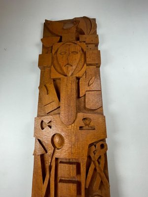 Cor Trillen, Arma Christi, Religious Art, 1960s, Wooden Carving-WQJ-1186482