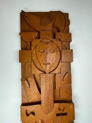 Cor Trillen, Arma Christi, Religious Art, 1960s, Wooden Carving-WQJ-1186482