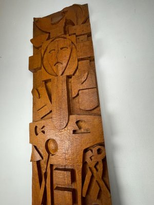 Cor Trillen, Arma Christi, Religious Art, 1960s, Wooden Carving-WQJ-1186482