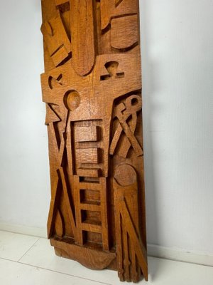 Cor Trillen, Arma Christi, Religious Art, 1960s, Wooden Carving-WQJ-1186482