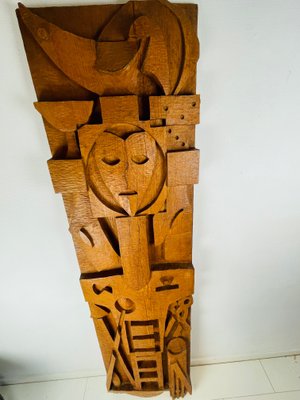 Cor Trillen, Arma Christi, Religious Art, 1960s, Wooden Carving-WQJ-1186482