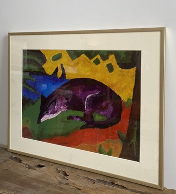 Cora De Groot, Fox, Gouache on Paper, 1970s, Framed-CJU-1824388