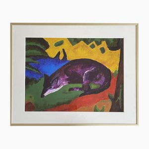 Cora De Groot, Fox, Gouache on Paper, 1970s, Framed-CJU-1824388