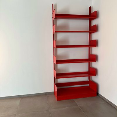 Coral Red Congress Bookcase by Lips Vago, 1968-MOH-1813797