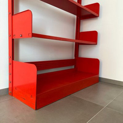 Coral Red Congress Bookcase by Lips Vago, 1968-MOH-1813797