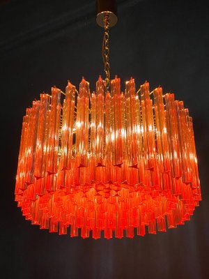 Coral Triedi Crystal Prism Chandeliers, Set of 2-MBH-1032448