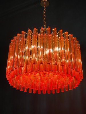 Coral Triedi Crystal Prism Chandeliers, Set of 2-MBH-1032448