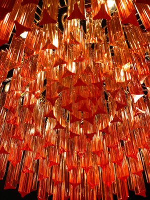 Coral Triedi Crystal Prism Chandeliers, Set of 2-MBH-1032448