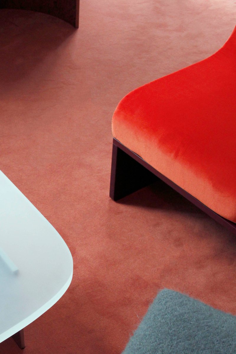 Coral Velvet Dino Lounge Chair by Daniel Nikolovski & Danu Chirinciuc for KABINET, 2019