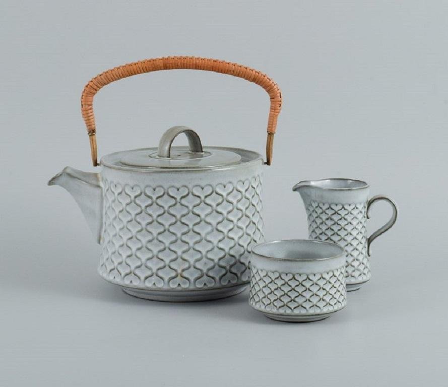 Cordial Tea Service by Jens H. Quistgaard for Bing & Grøndahl / Nissen Kronjyden, 1960s, Set of 3