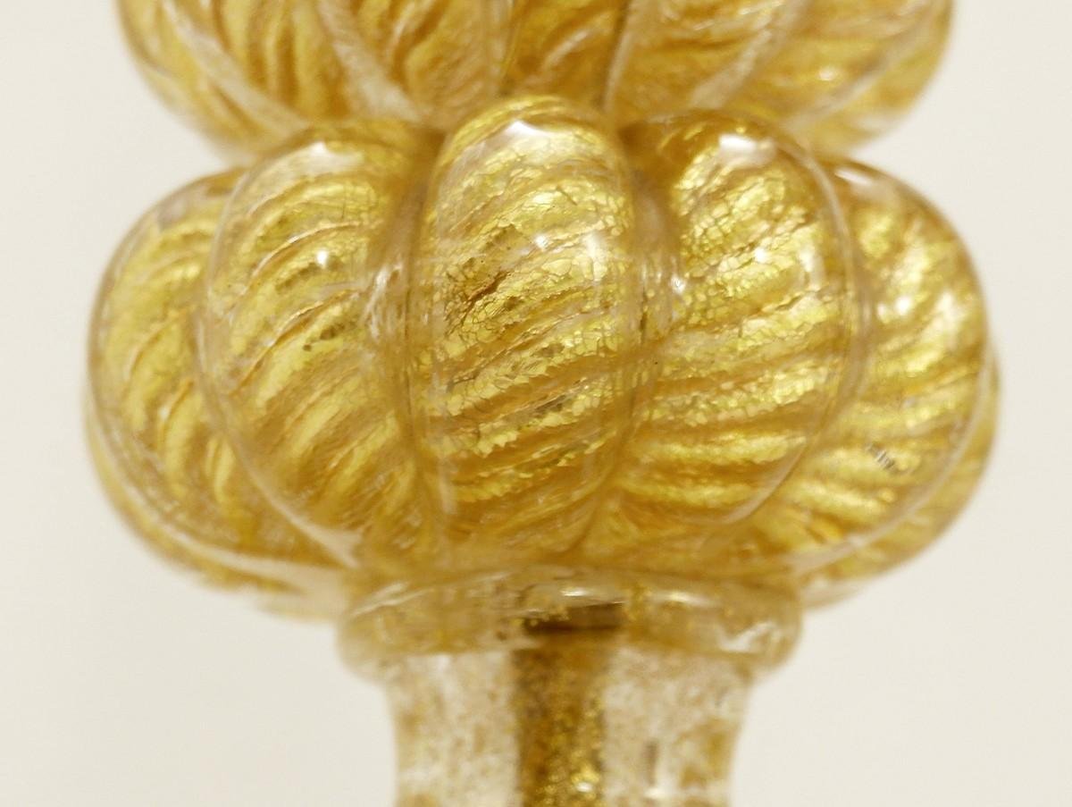 Cordonato D'oro Murano Table Lamp from Barovier & Toso, 1950s