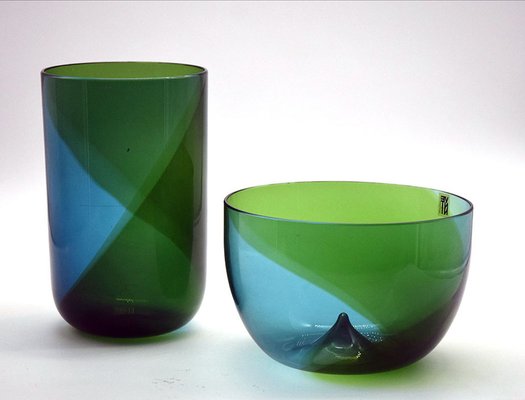 Coreani Vases by Tapio Wirkkala for Venini, 1970s, Set of 2-HS-1619189