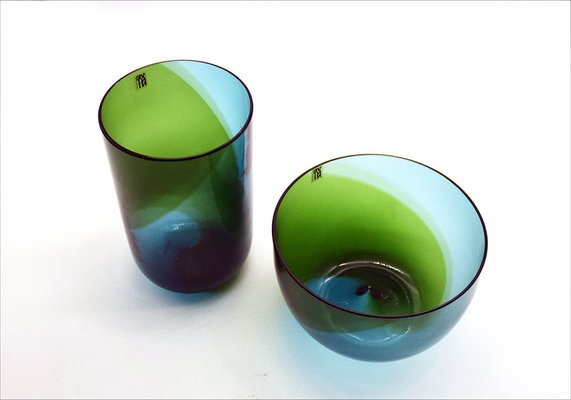 Coreani Vases by Tapio Wirkkala for Venini, 1970s, Set of 2-HS-1619189