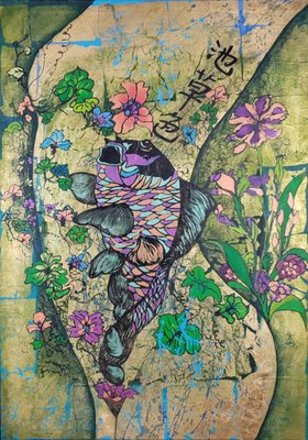 Corine Lescop, Spring Madness, 2016, Oil & Mixed Media on Canvas-CHG-916604