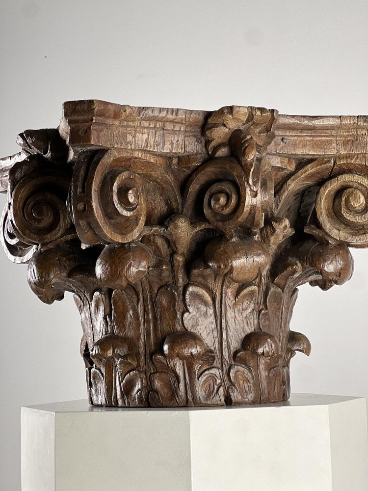 Corinthian Capital in Oak