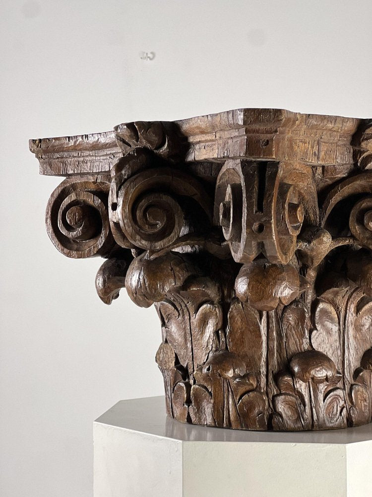 Corinthian Capital in Oak