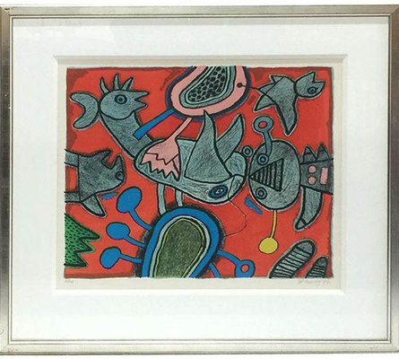 Corneille, L'Ange Descendu des Astres II, 1992, Lithograph, Framed-UCH-1224555