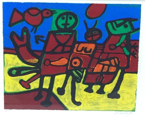 Corneille, Tribu II, 1992, Lithograph, Framed-UCH-1224553