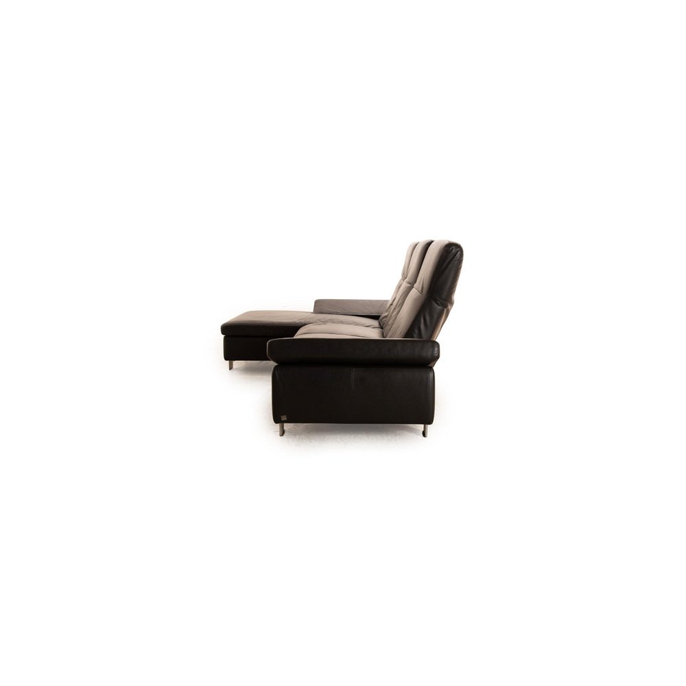 Corner Sofa Black Sofa by Willi Schillig for You Leather