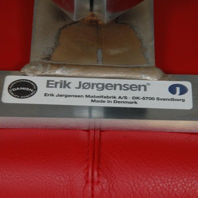 Corona Chair in Red Leather by Erik Jørgensen-MTD-2028745