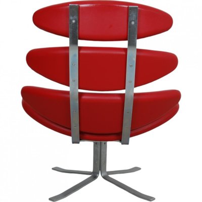 Corona Chair in Red Leather by Erik Jørgensen-MTD-2028745