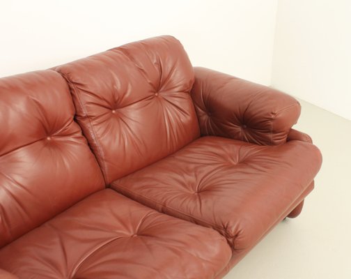 Coronado 2-Seater Sofa in Cognac Leather by Tobia Scarpa, 1969-UB-1806134