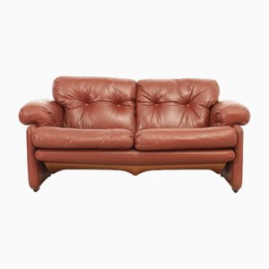 Coronado 2-Seater Sofa in Cognac Leather by Tobia Scarpa, 1969-UB-1806134