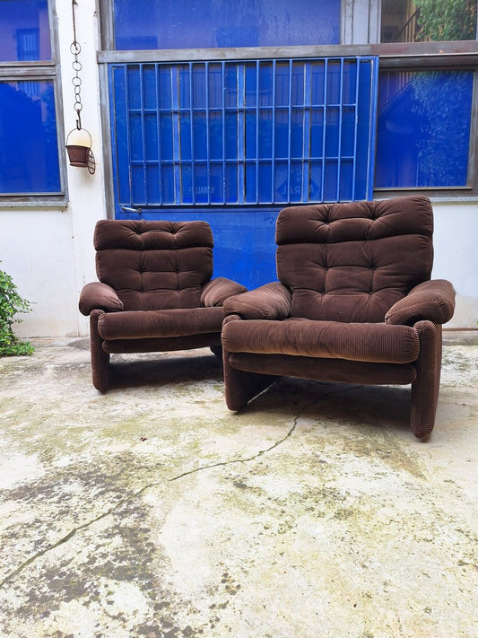 Coronado Armchairs by Tobia for B&B, Italy, 1970s, Set of 2