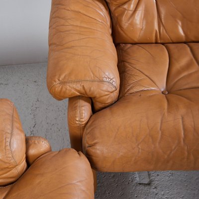 Coronado Leather Sofa Set, 1960s, Set of 3-CI-878441