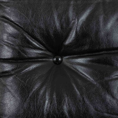 Coronado Sofa in Black Leather by Tobia Scarpa for C&B Italia, 1960s-UE-1410782