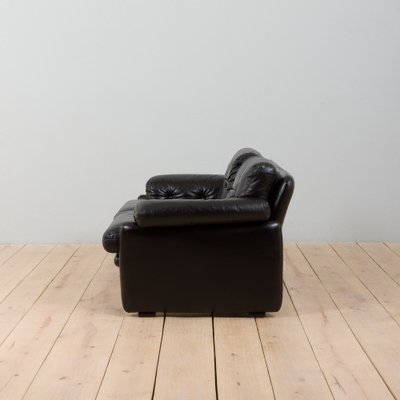 Coronado Sofa in Black Leather by Tobia Scarpa for C&B Italia, 1960s-UE-1410782