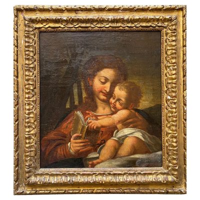 Correggio School Artist, Madonna with Child and Book, 1550, Oil on Canvas-PKM-2036556