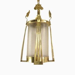 Corridor Lantern with Original Shade from Wiener Werkstätte, 1890s-KDB-1747306