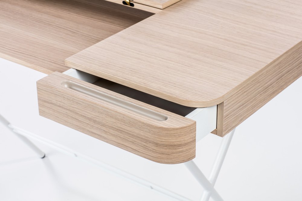 Cosimo Desk with Natural Oak Veneer Top by Marco Zanuso Jr for Adentro, 2023