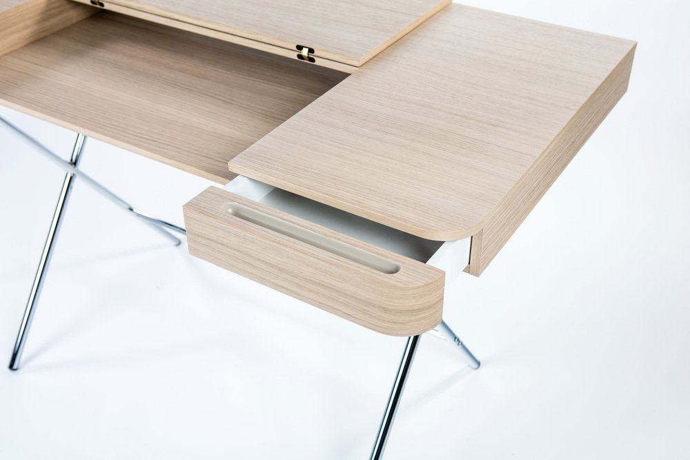 Cosimo Desk with Natural Oak Veneer Top by Marco Zanuso Jr. for Adentro, 2023