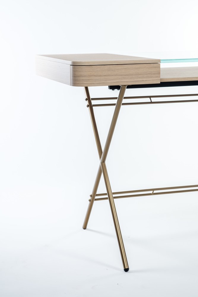 Cosimo Desk with Natural Oak Veneer Top by Marco Zanuso Jr. for Adentro, 2023