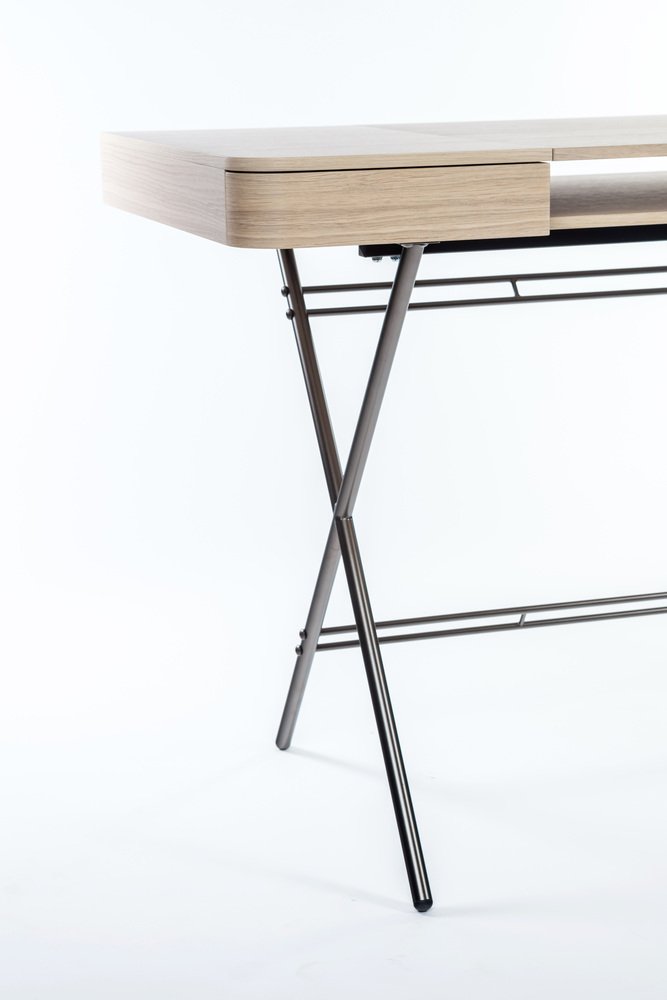 Cosimo Desk with Natural Oak Veneer Top by Marco Zanuso Jr. for Adentro