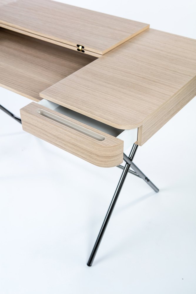 Cosimo Desk with Natural Oak Veneer Top by Marco Zanuso Jr. for Adentro