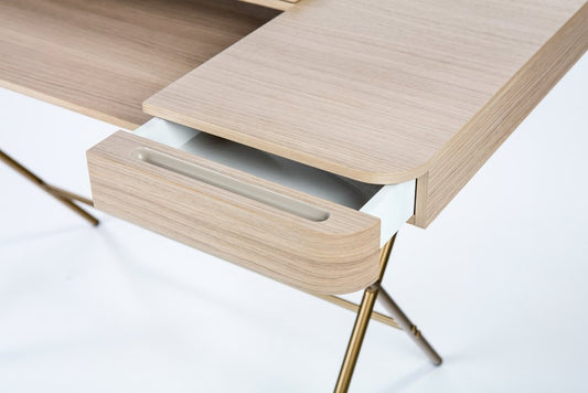 Cosimo Desk with Natural Oak Veneer Top by Marco Zanuso Jr. for Aentro